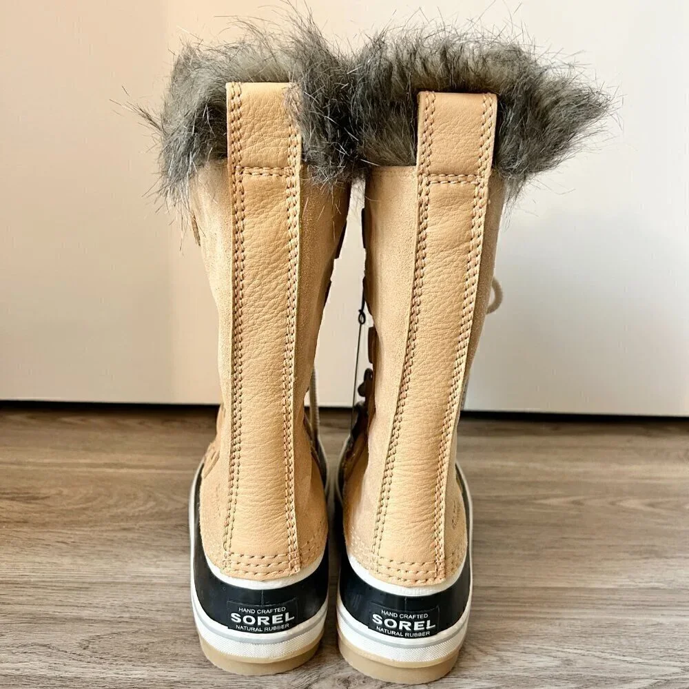 Sorel Women's Joan of Arctic Faux Fur Waterproof Snow Boot in Honest Beige NWT